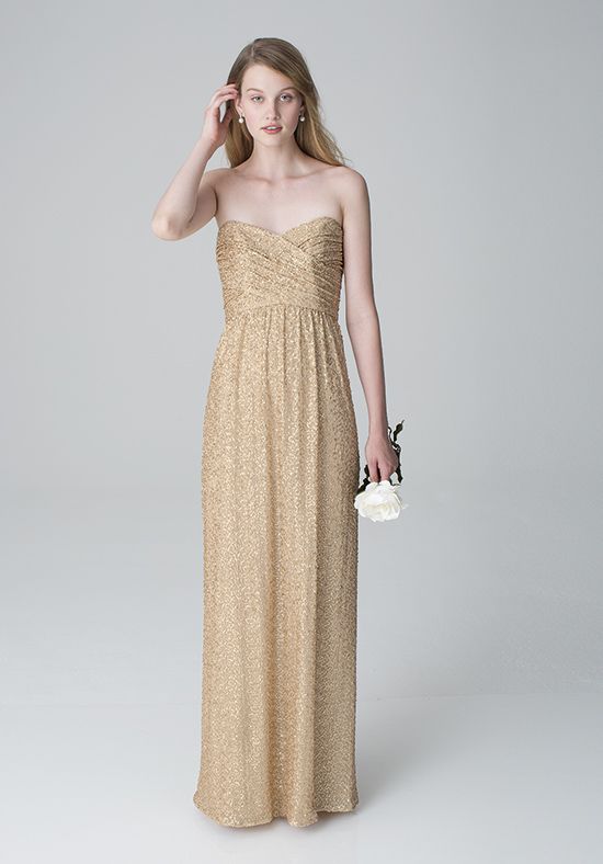 bill levkoff gold sequin dress