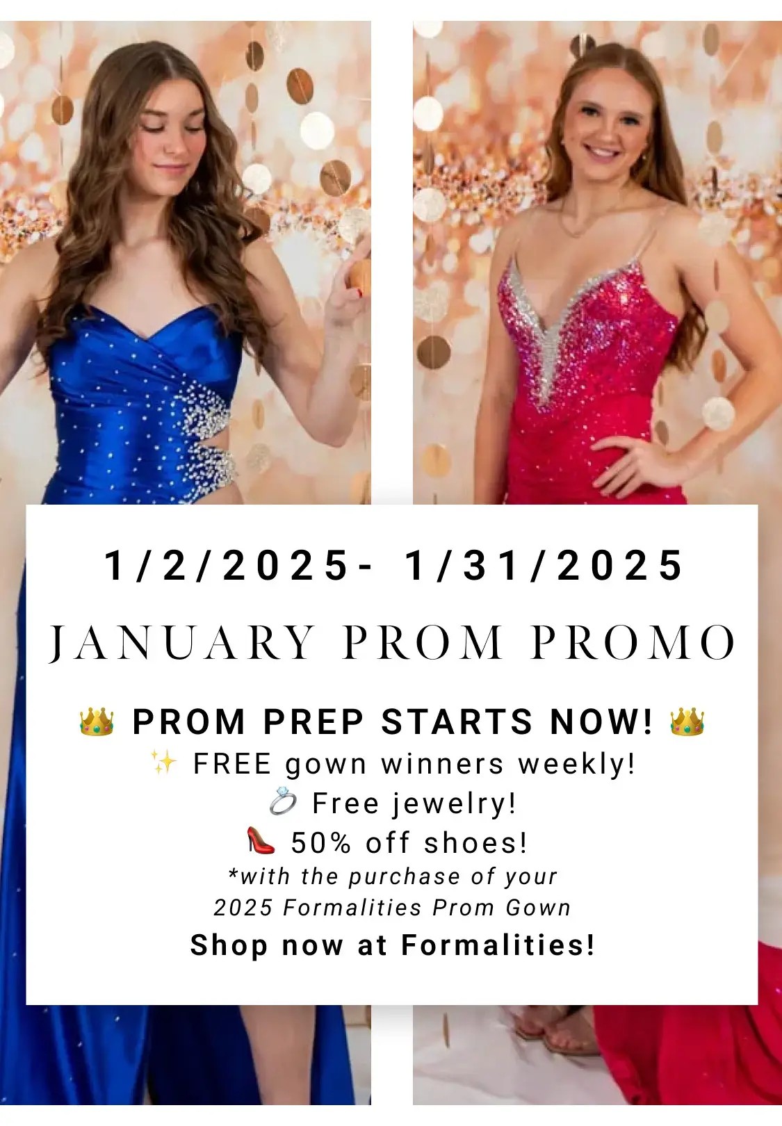 January Prom Promo Event Mobile Banner